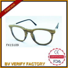Comércio garantia 2015 redonda bambu Frame óculos de sol (FX15109)